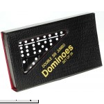 Dominoes Jumbo BLACK with White Pips _ Double Six Set of 28 dominoes  B00J3U6RIM